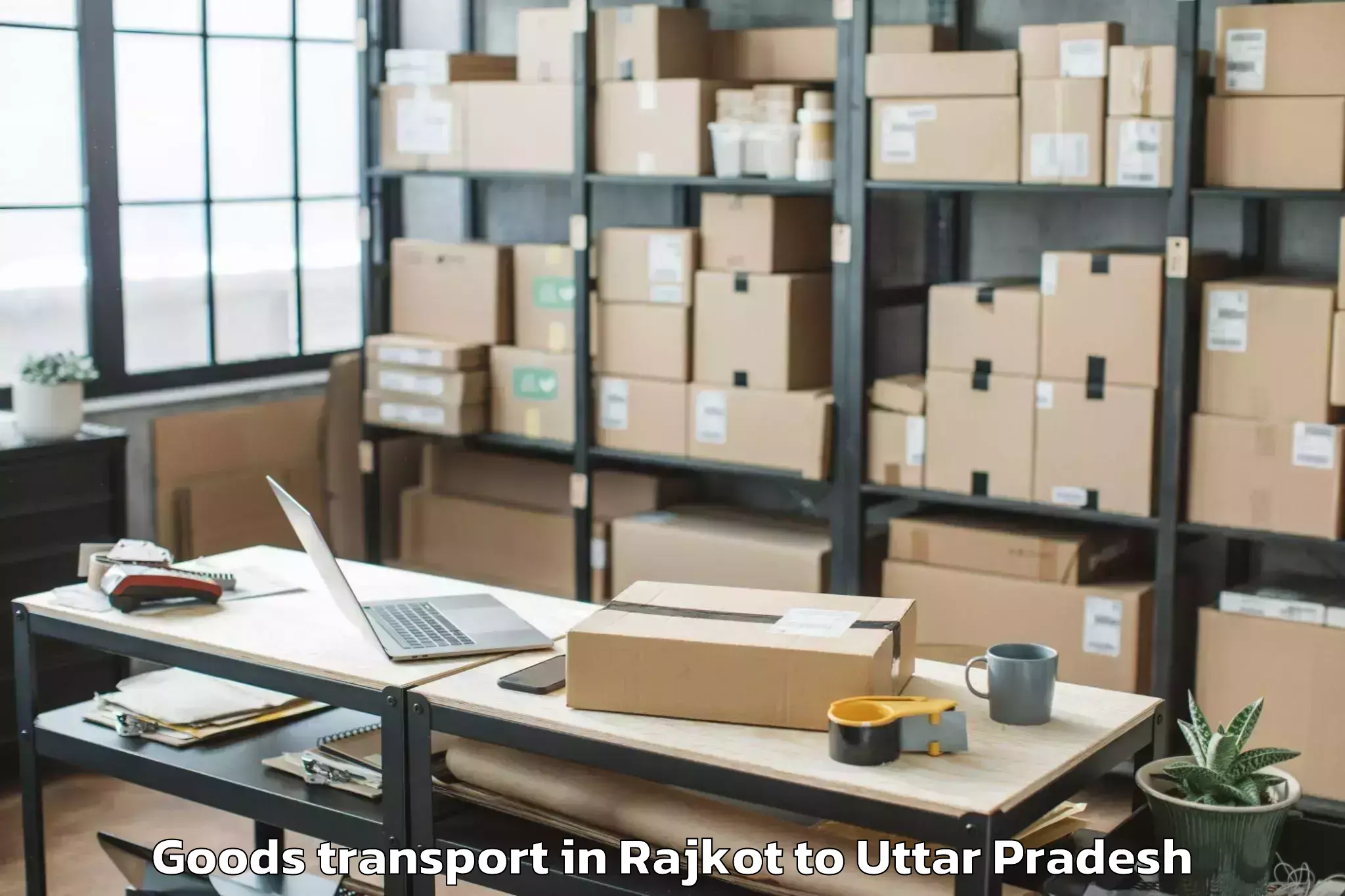 Professional Rajkot to Mubarakpur Goods Transport